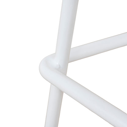 Breeze 65cm Matte White Bar Stool - Natural