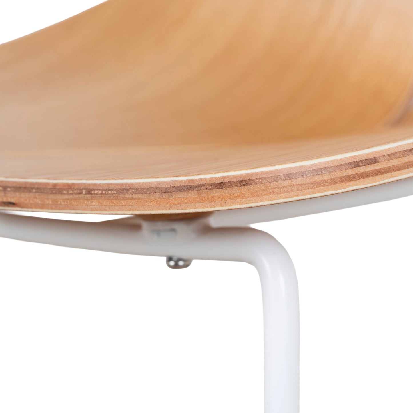 Breeze 65cm Matte White Bar Stool - Natural