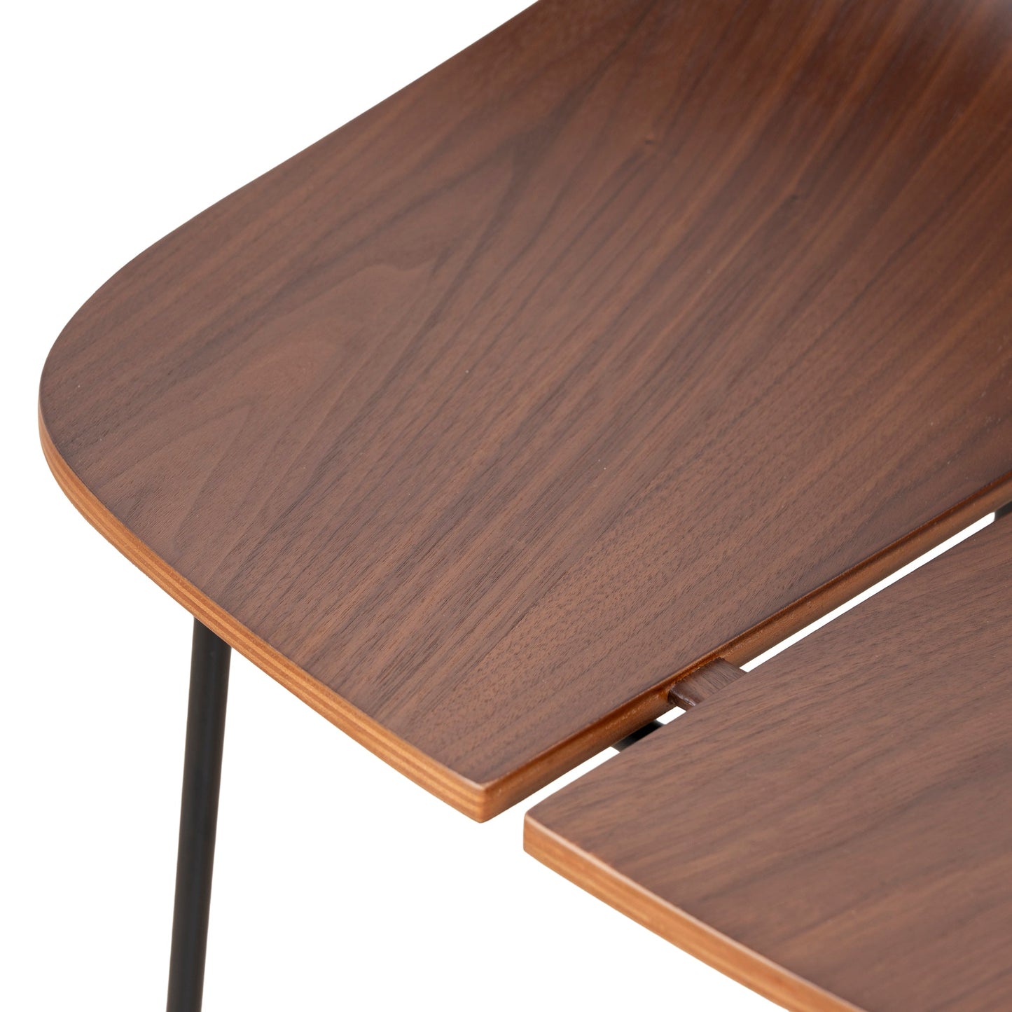 Breeze 65cm Matte Black Bar Stool - Walnut