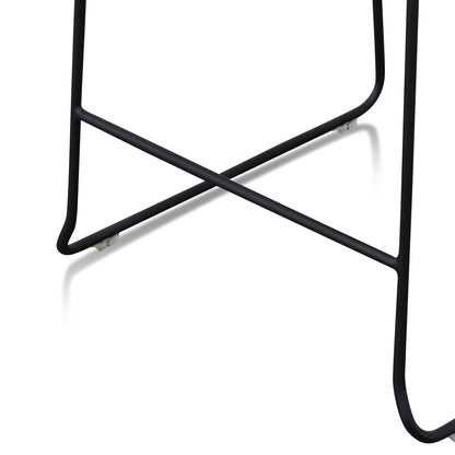 Arturo 65cm Wooden Seat Bar Stool - Black