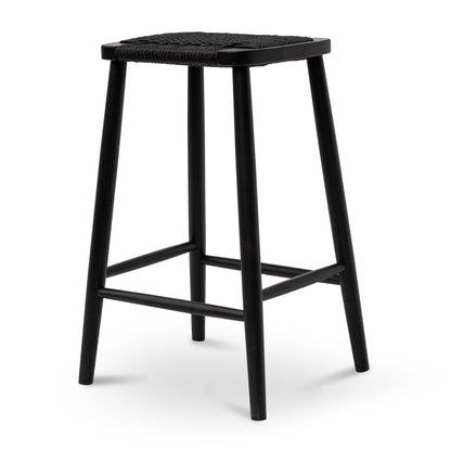 Crawford 65cm Bar Stool - Full Black