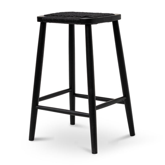Crawford 65cm Bar Stool - Full Black