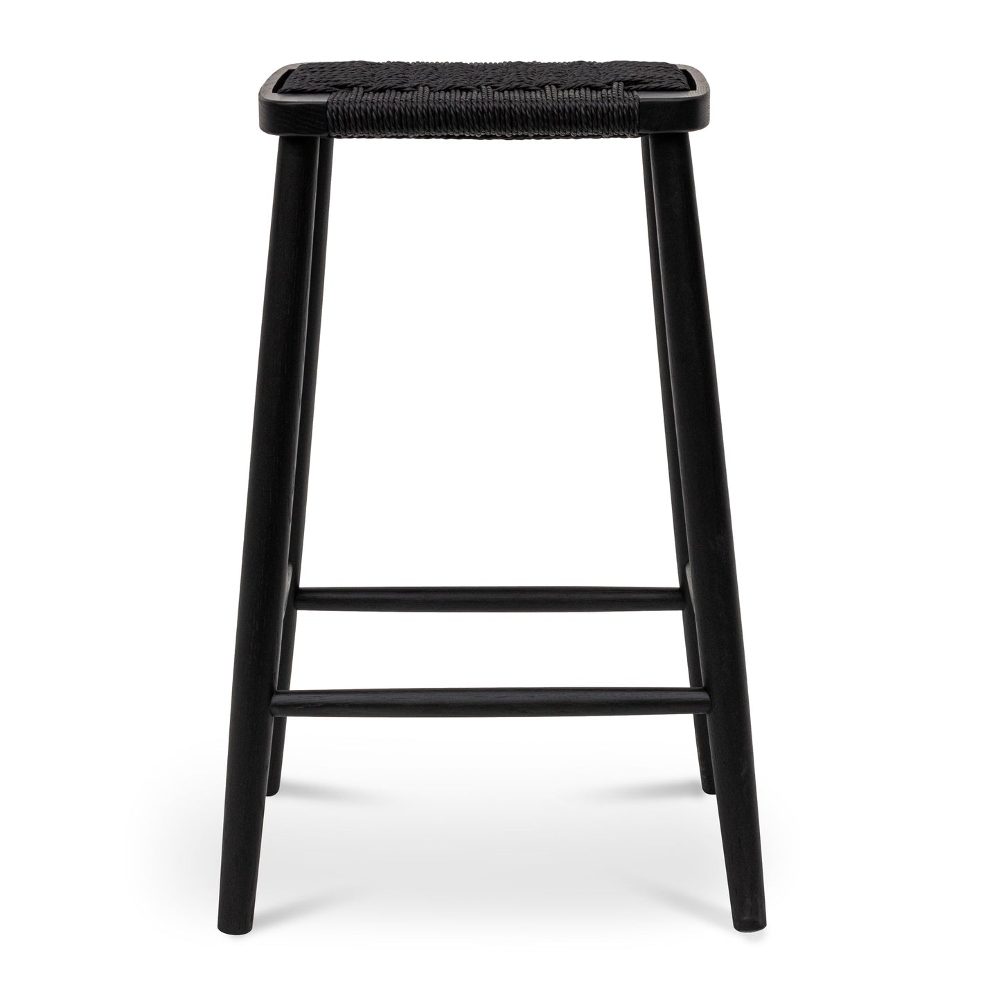 Crawford 65cm Bar Stool - Full Black