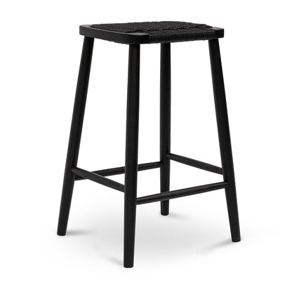 Crawford 65cm Bar Stool - Full Black