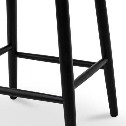 Crawford 65cm Bar Stool - Full Black