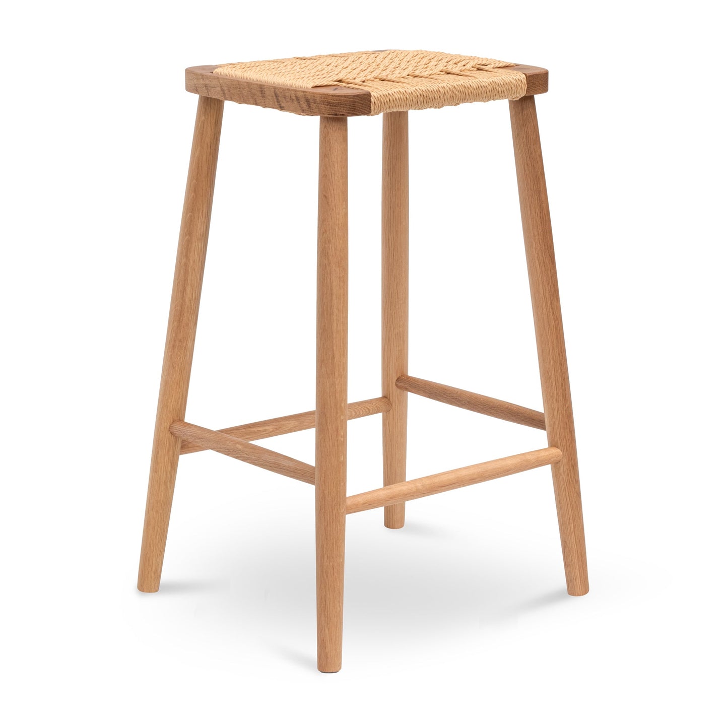 Crawford 65cm Rattan Bar Stool - Natural