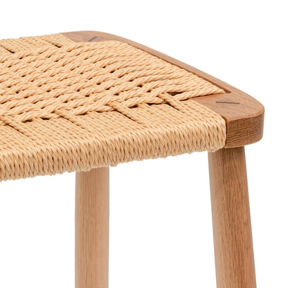 Crawford 65cm Rattan Bar Stool - Natural