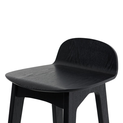 Connor 65cm Bar Stool - Full Black