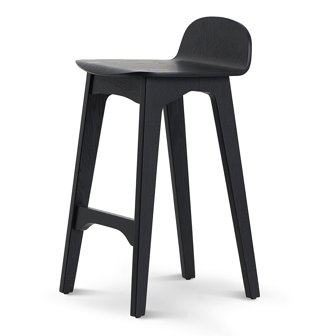 Connor 65cm Bar Stool - Full Black
