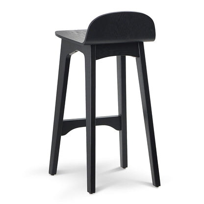 Connor 65cm Bar Stool - Full Black
