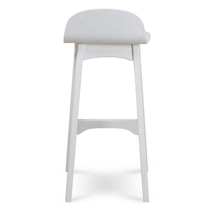 Connor 65cm Bar Stool - Full White