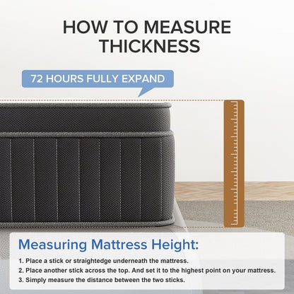 SweDrea 12in. Medium Firm Innerspring Mattress for Back Pain Relief and Cooling with CertiPUR-US, SGS and OEKO-TEX Certified