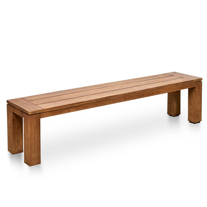 Bairo 1.3m Teak Outdoor Bench - Natural