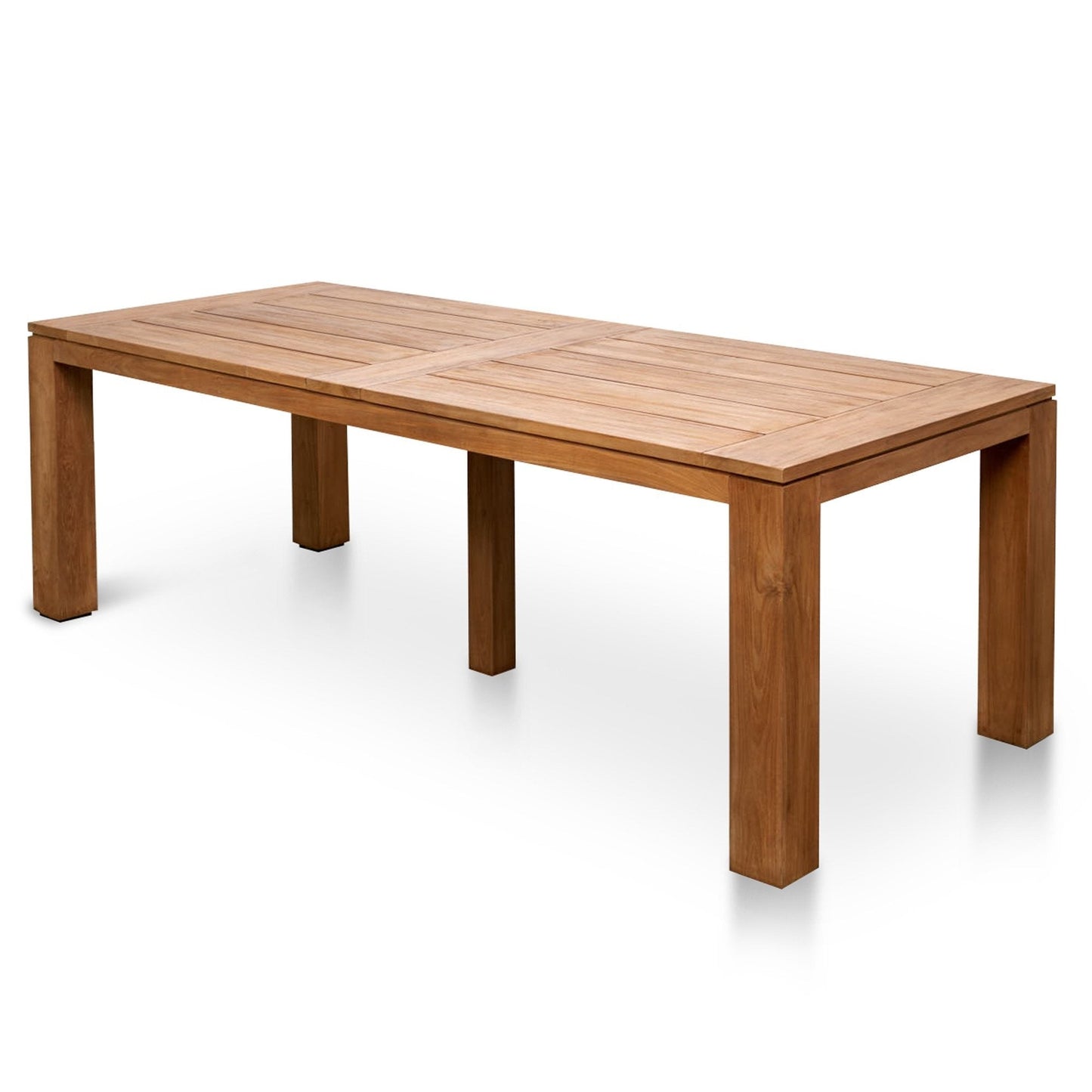 Bairo 2.4m Recycled Teak Outdoor Dining Table - Natural