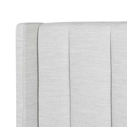 Betsy Fabric Single Bed Frame - Pearl Grey with Storage