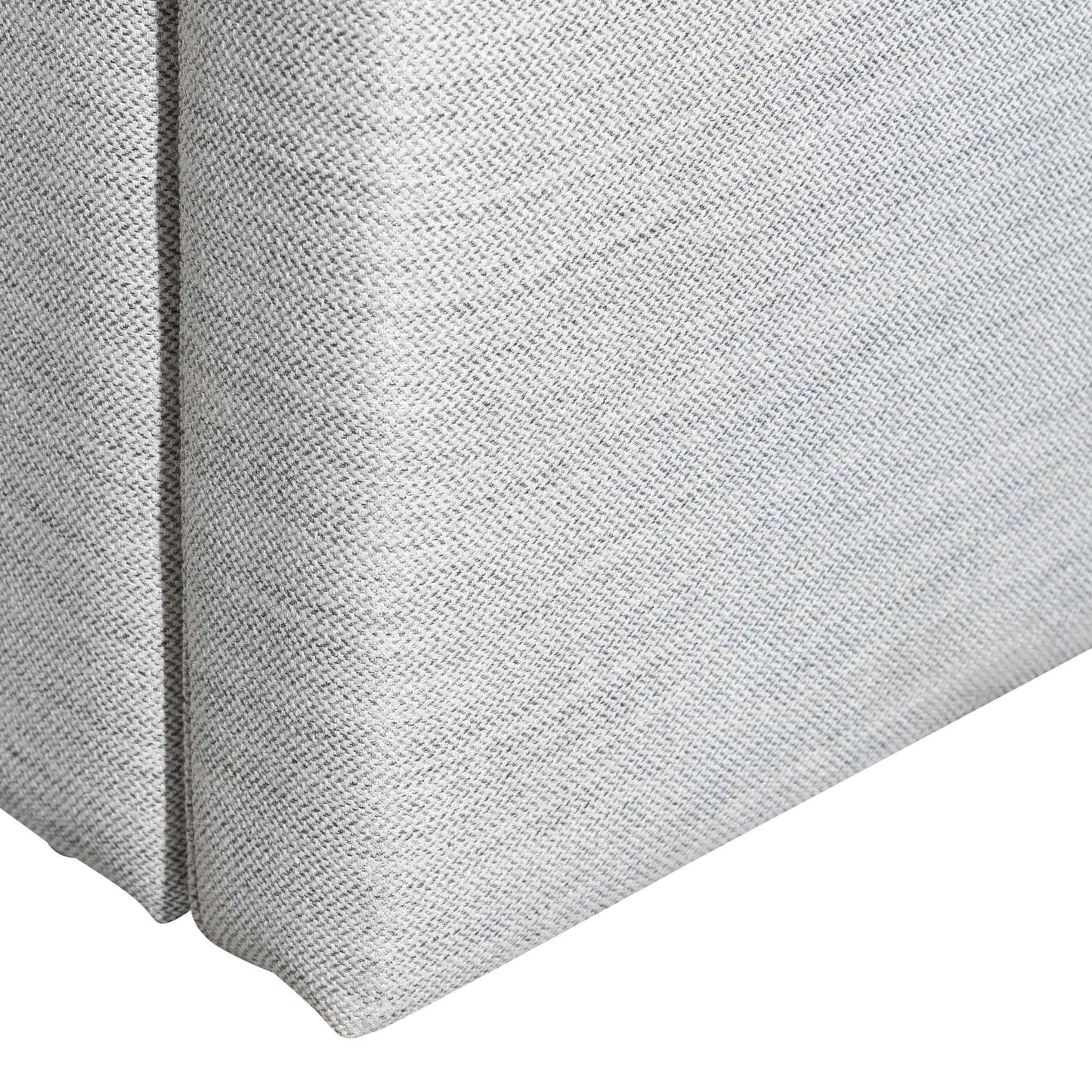 Betsy Fabric Single Bed Frame - Pearl Grey with Storage