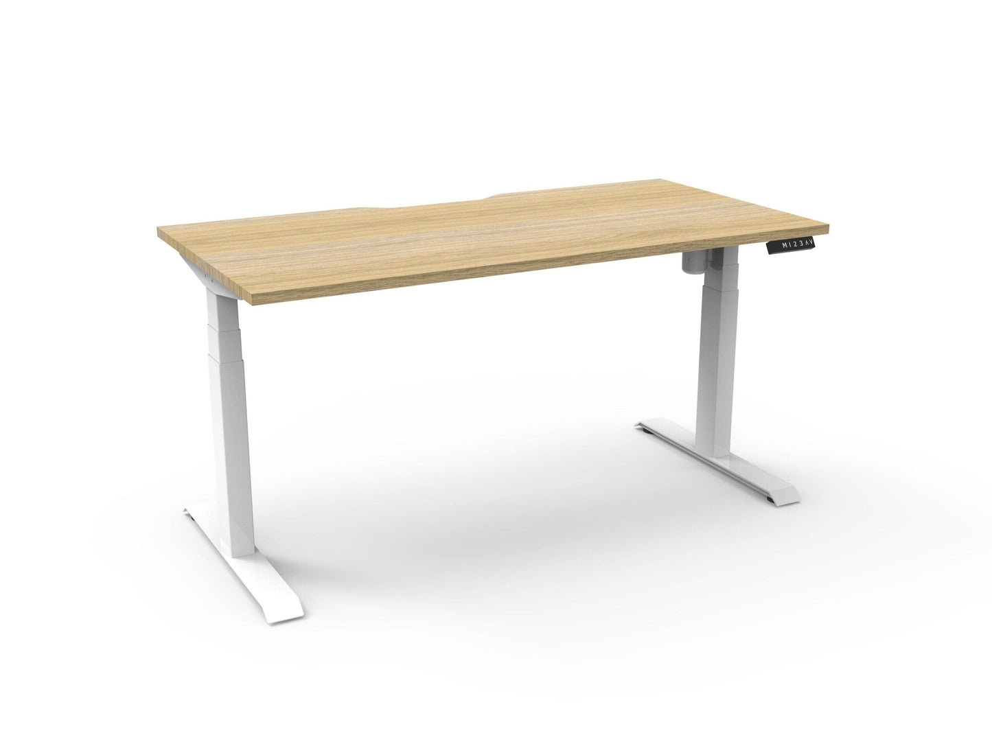 Boost 1.5m Light Single Sided Workstation - Natural & White