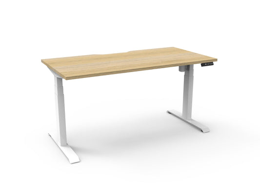 Boost 1.5m Light Single Sided Workstation - Natural & White