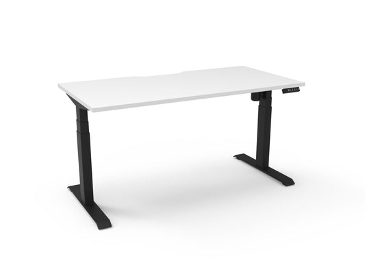 Boost 1.5m Light Single Sided Workstation - White & Black