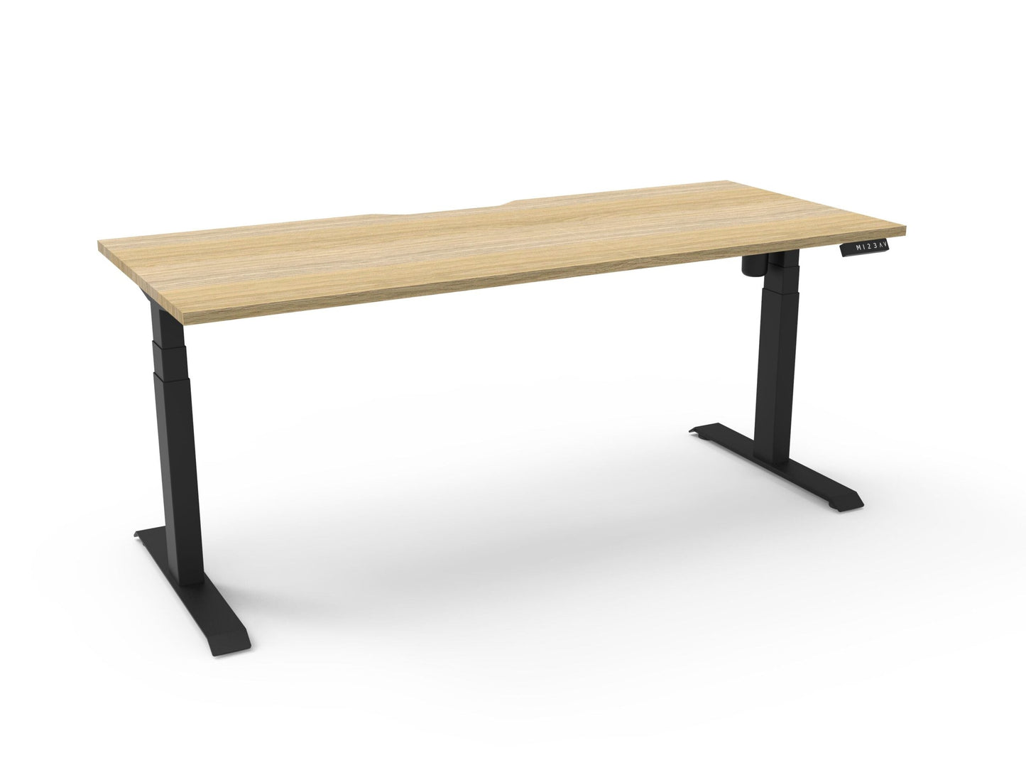 Boost 1.8m Light Single Sided Workstation - Natural & Black