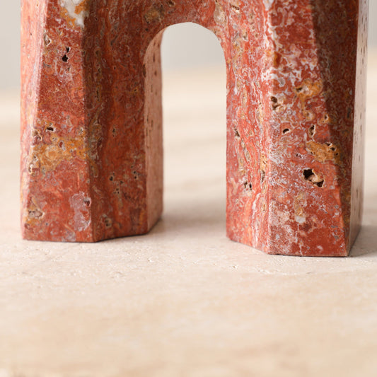 Brava Arch Short Marble Sclupture - Red