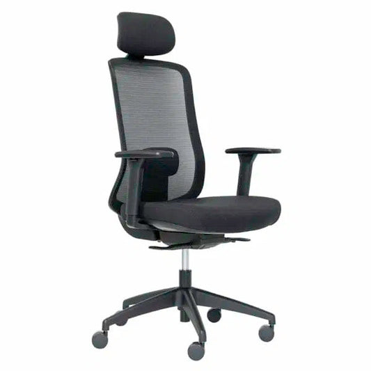Buro Elan Mesh Ergonomic Office Chair with Headrest - Black