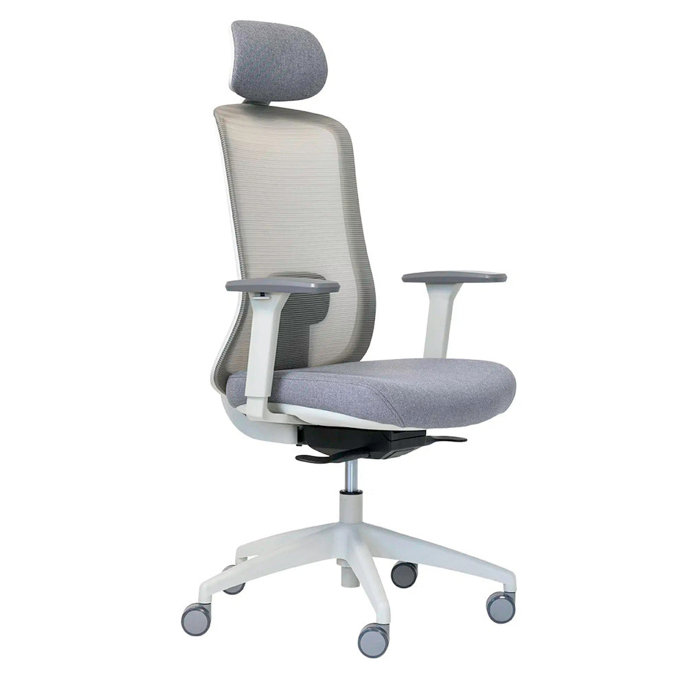 Buro Elan Mesh Ergonomic Office Chair with Headrest - Light Grey