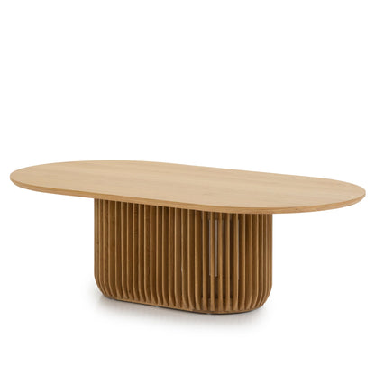 Arvena 1.3m Oval Coffee Table - Natural