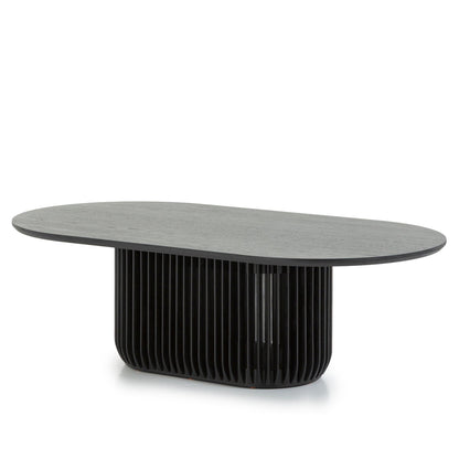 Arvena 1.3m Oval Coffee Table - Black Stain