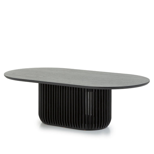 Arvena 1.3m Oval Coffee Table - Black Stain