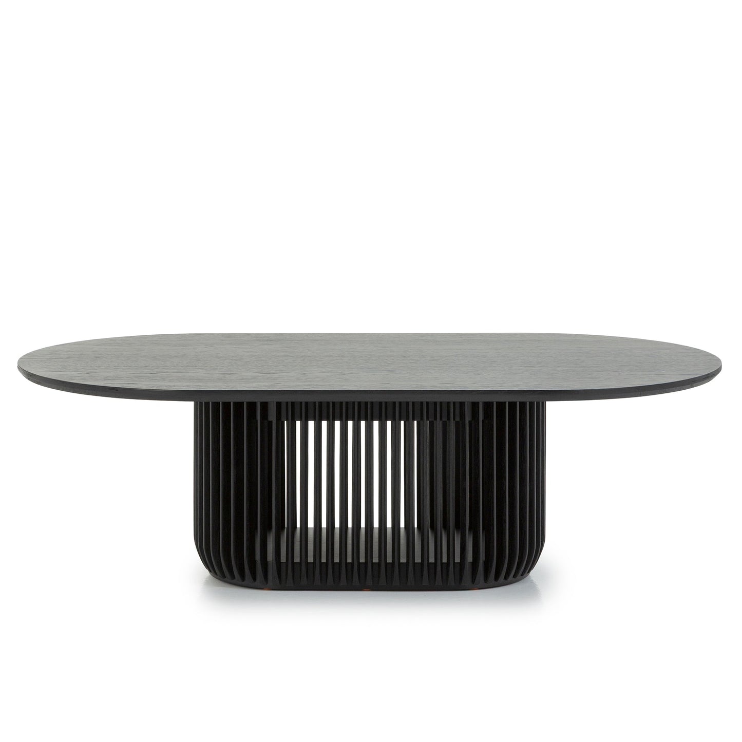 Arvena 1.3m Oval Coffee Table - Black Stain