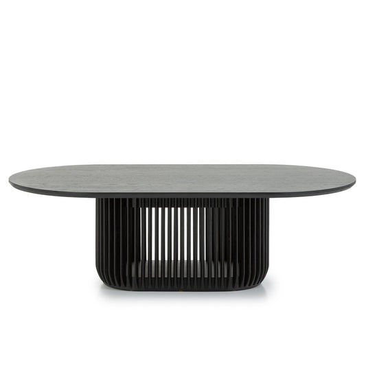 Arvena 1.3m Oval Coffee Table - Black Stain