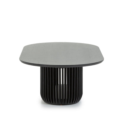 Arvena 1.3m Oval Coffee Table - Black Stain