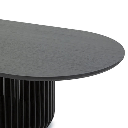 Arvena 1.3m Oval Coffee Table - Black Stain