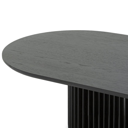 Arvena 1.3m Oval Coffee Table - Black Stain