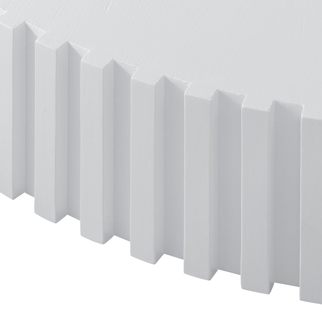 Alfaro Oak Round Coffee Table - White