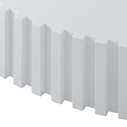 Alfaro Oak Round Coffee Table - White