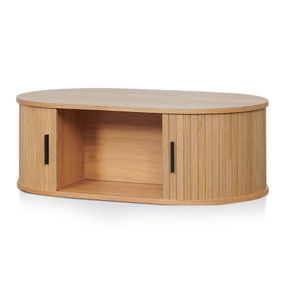 Dania 100cm Oval Coffee Table - Natural