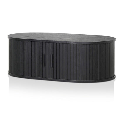 Dania 100cm Oval Coffee Table - Full Black