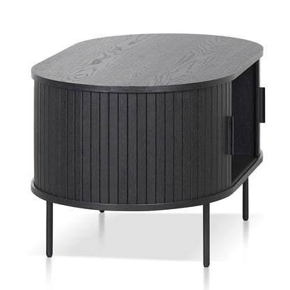 Dania 100cm Oval Coffee Table - Full Black