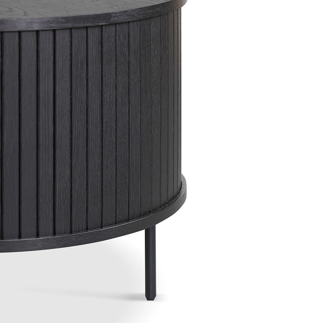 Dania 100cm Oval Coffee Table - Full Black