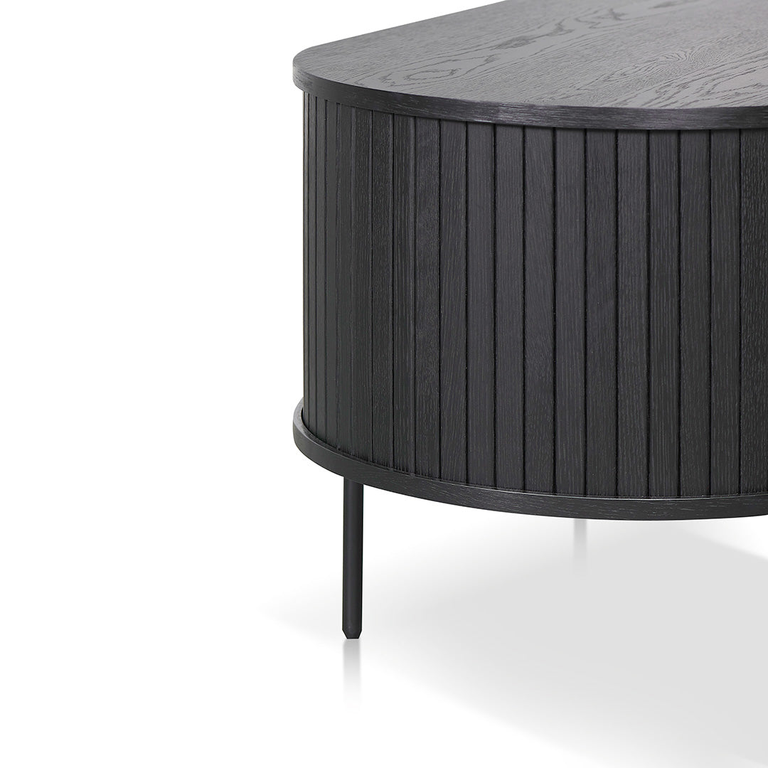 Dania 100cm Oval Coffee Table - Full Black