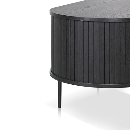 Dania 100cm Oval Coffee Table - Full Black