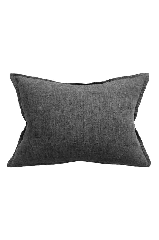 Baya Arcadia Linen Cushion - Black