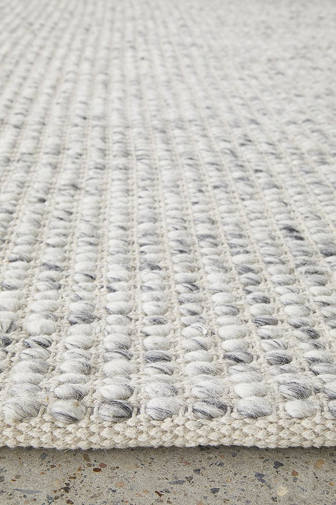 Carlos 320x230cm Felted Wool Rug - Grey