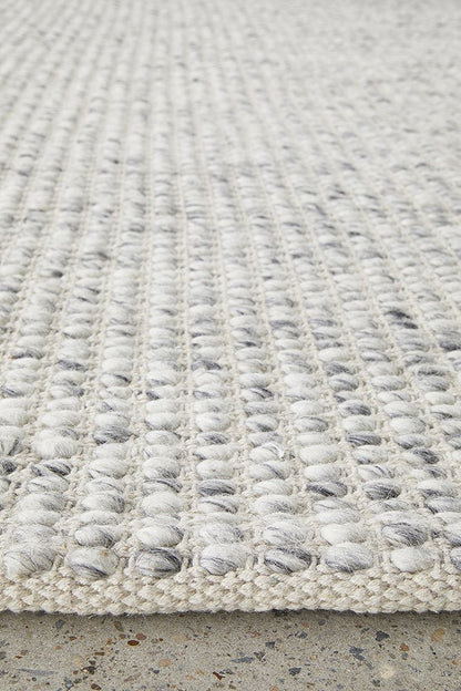Carlos 400X300cm Felted Wool Rug - Grey