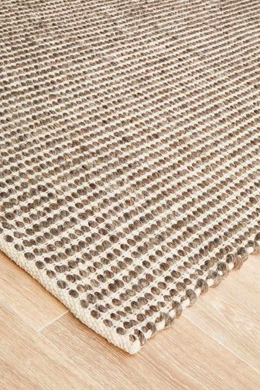 Carlos 225x155cm Felted Wool Rug - Brown