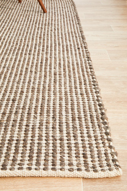 Carlos 280x190cm Felted Wool Rug - Brown