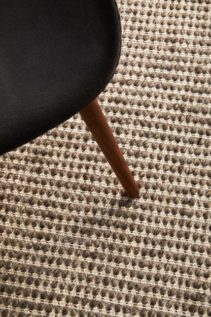 Carlos 225x155cm Felted Wool Rug - Brown