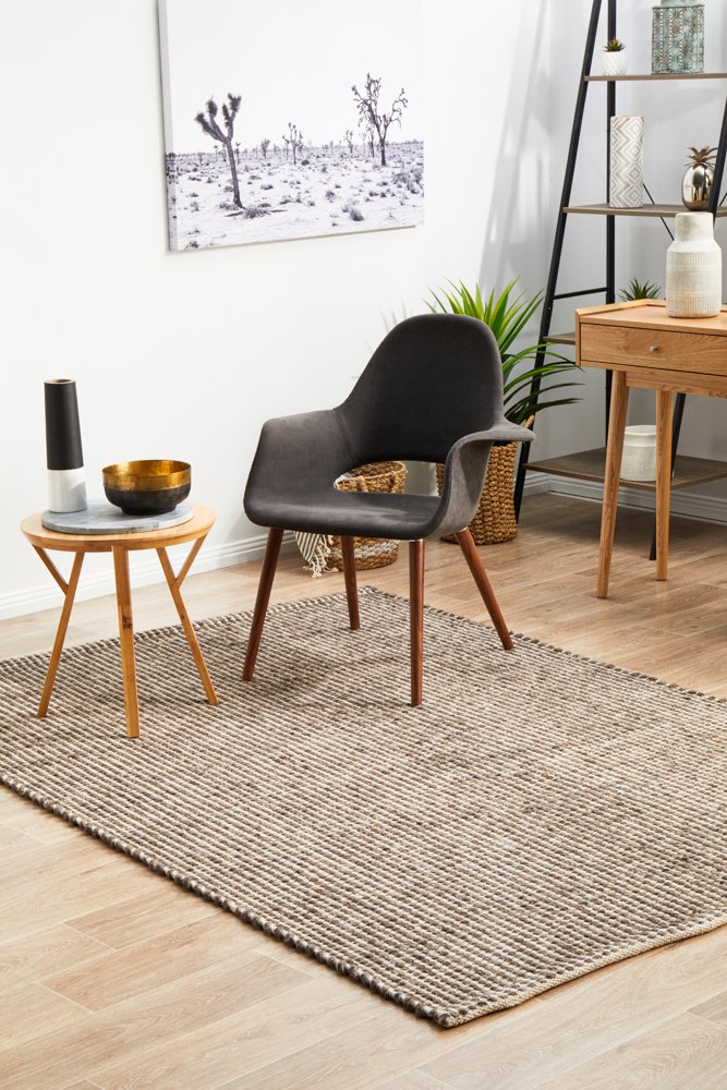 Carlos 320x230cm Felted Wool Rug - Brown